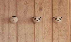 Knage Panda 5,5 cm, Bøg Børn Knager Til Børneværelset|Møbler Til Børneværelset