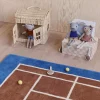 Outlet Nuni Mouse Tennis Dukke 34,5 cm, Light Grey Børn Tøjdyr Og Nusseklude