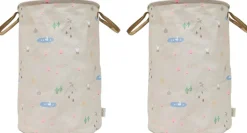 Børn OYOY Mini Opbevaring Til Børneværelset|Børneværelse > Opbevaringskurv Hjort og And 2 stk. H54 cm, Beige