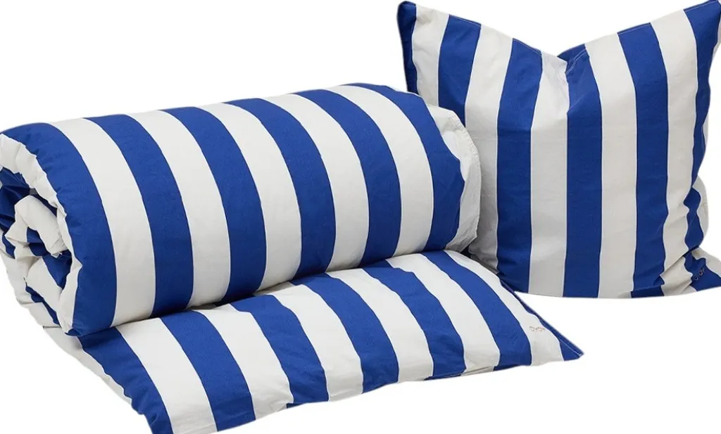New Shima Juniorsengetøj , Optic Blue Børn Soveværelse|Sengeudstyr Til Børn