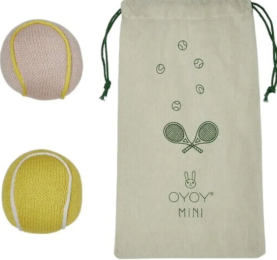 Clearance OYOY Mini Tennis Bold Rattle, Gul/Rose