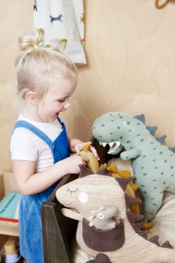 Børn OYOY Mini Tøjdyr Og Nusseklude > Tøjdyr Dinosaur Dina & Bobo, Beige