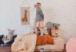 Børn OYOY Mini Stue|Interiør Til Børneværelset > Vægtæppe Giraf 32x70 cm, Rosa