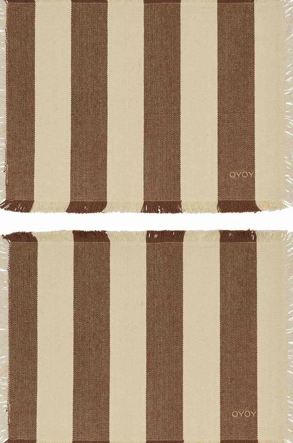 Best OYOY Toppu Dækkeserviet 2 stk. 36x48 cm, Brun/Offwhite