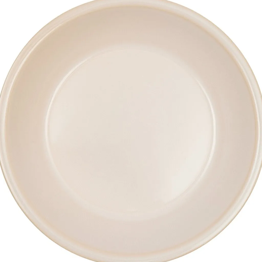 Best Yuka Dyb Tallerken 2 stk. 19 cm, Offwhite Desserttallerkener|Tallerkensæt