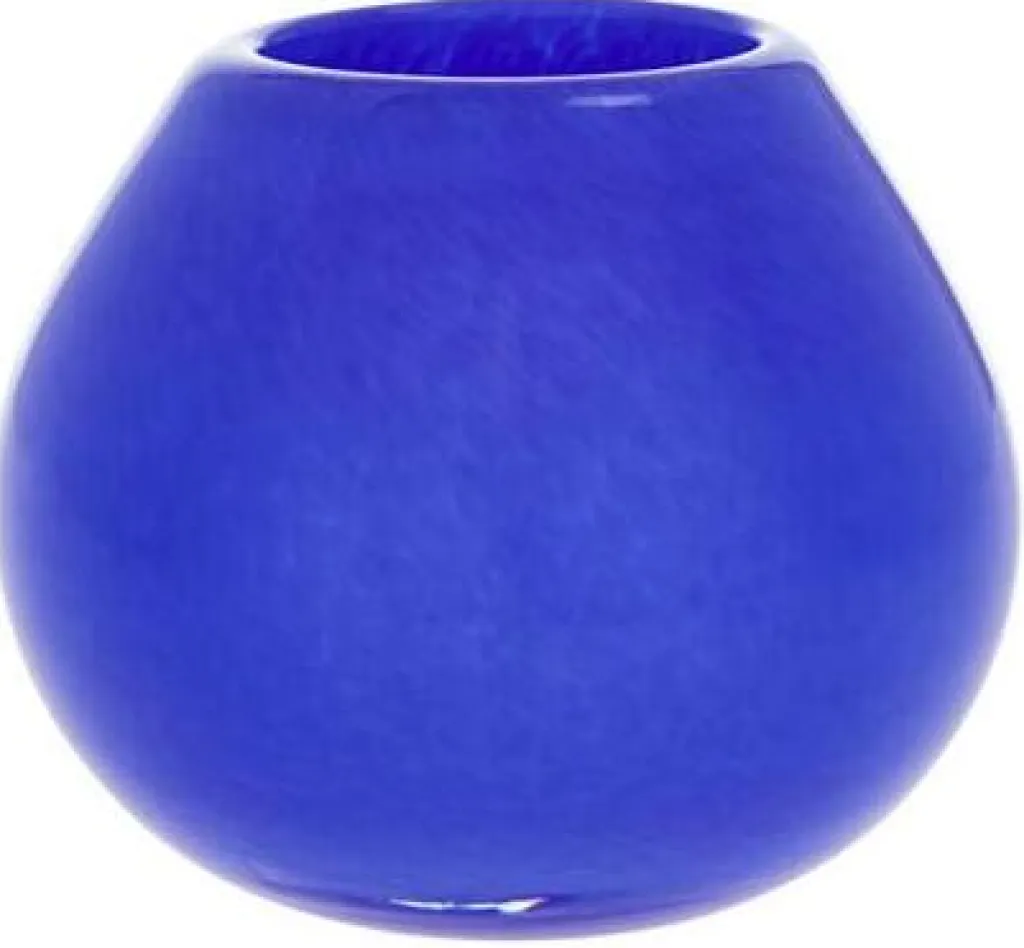 Hot Kojo Hurricane Lysestage H9 cm, Optic Blue Lysestager