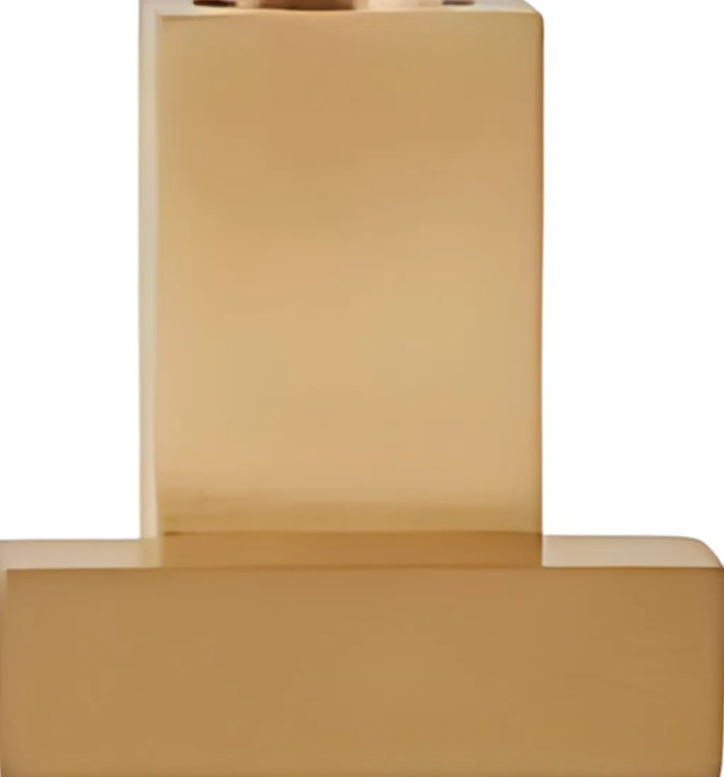 Hot Square Solid Lysestage H5 cm, Messing Lysestager