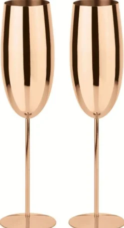 Discount Paderno Flûte Champagneglas 2 stk. 27 cl, Kobber