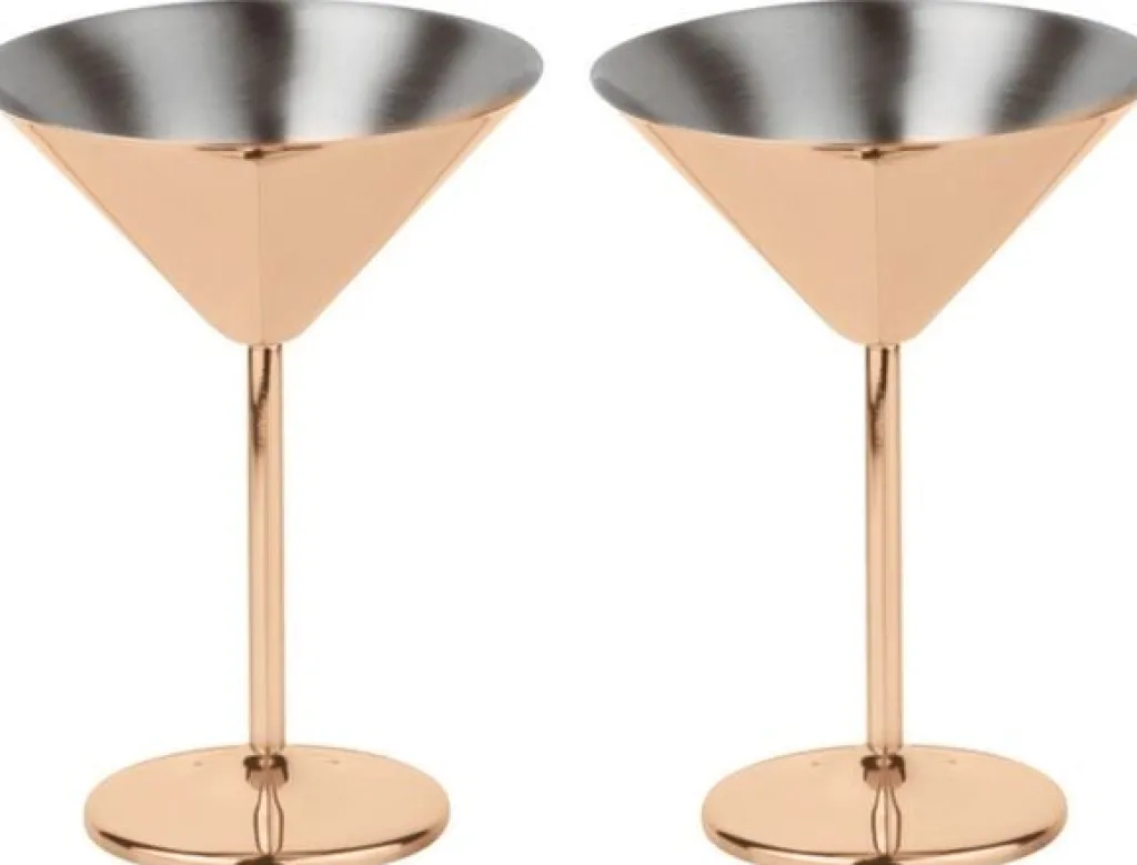 Paderno Cocktailglas > Martiniglas 2 stk. 20 cl, Kobber