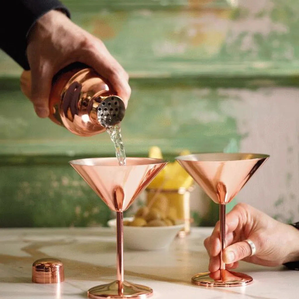 Paderno Cocktailglas > Martiniglas 2 stk. 20 cl, Kobber