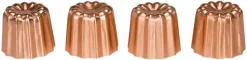 Sale Canneléform 4 stk, Kobberfarvet Bageforme