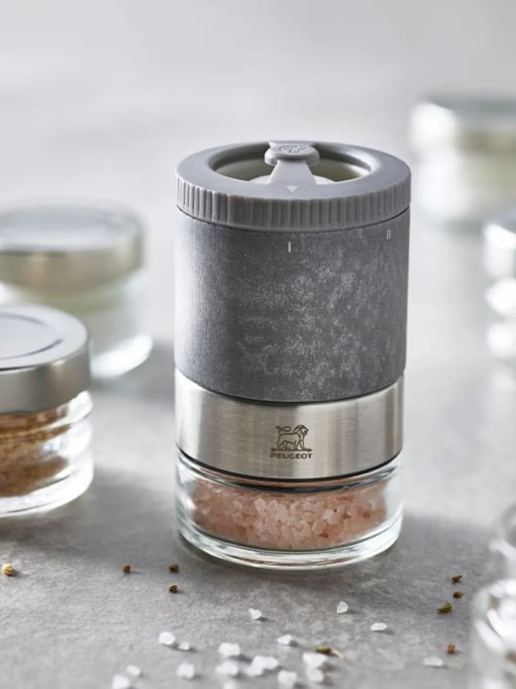 Outlet Maestro Gaveæske m. Saltkværn, Saltkorn og Opbevaringsglas Salt Og Peber|Salt Og Peber