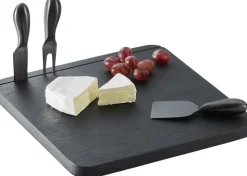 New FORMAGE Osteknive m. Skærebret 4 Dele, Sort Serveringsbestik|Skærebrætter Og Serveringsbrætter