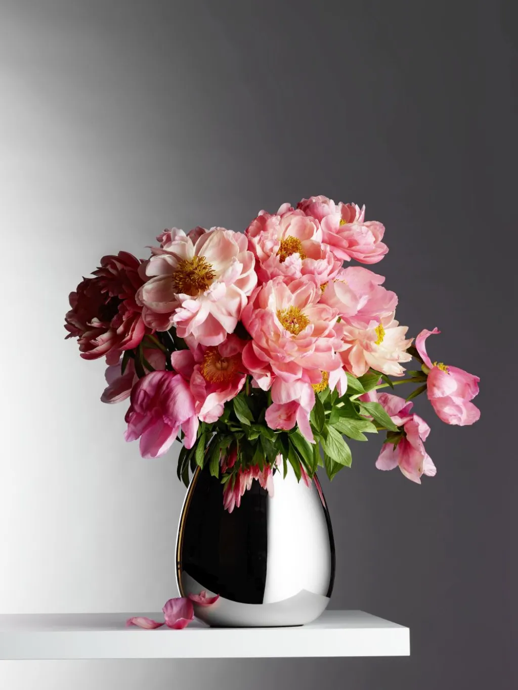 Philippi Stue|Vaser > ANAIS Vase H, Blankt Stål