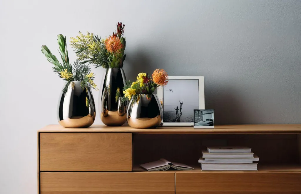 Hot ANAIS Vase H, Blankt Stål Stue|Vaser
