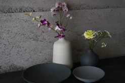 New Philippi LIM Vase H25 cm, Creme/Antracitgrå