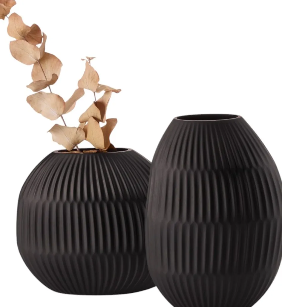 Outlet Philippi NOIR Vase H25 cm, Mat Sort