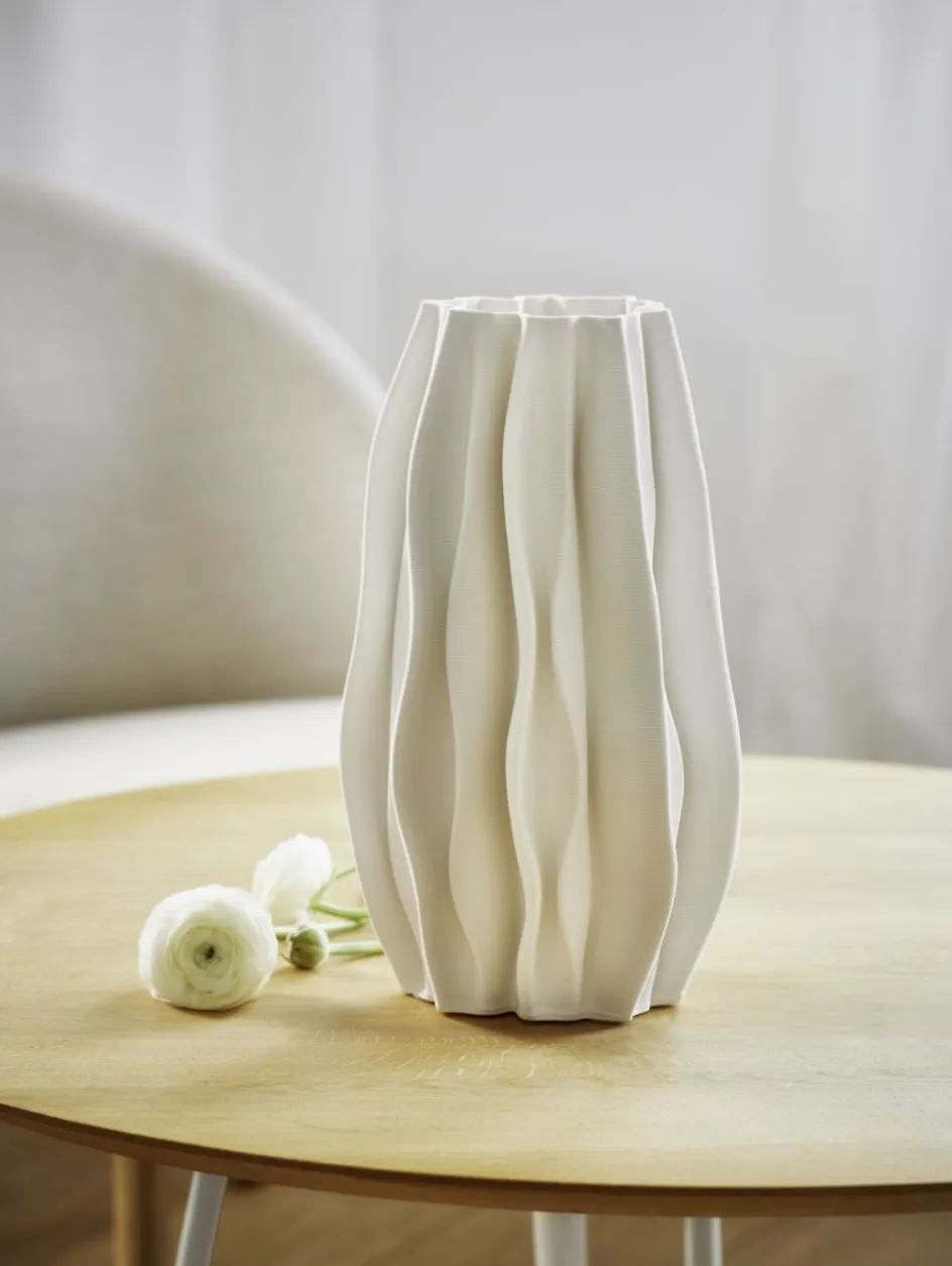 Sale Philippi PLISSEE Vase H30 cm, Hvid