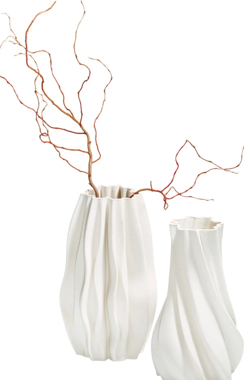 Sale Philippi PLISSEE Vase H30 cm, Hvid