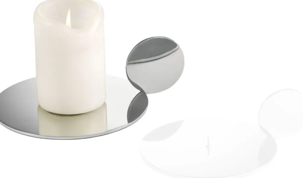 Sale RADIUS Lysholder H6 cm, Blankt Stål Bloklysestager