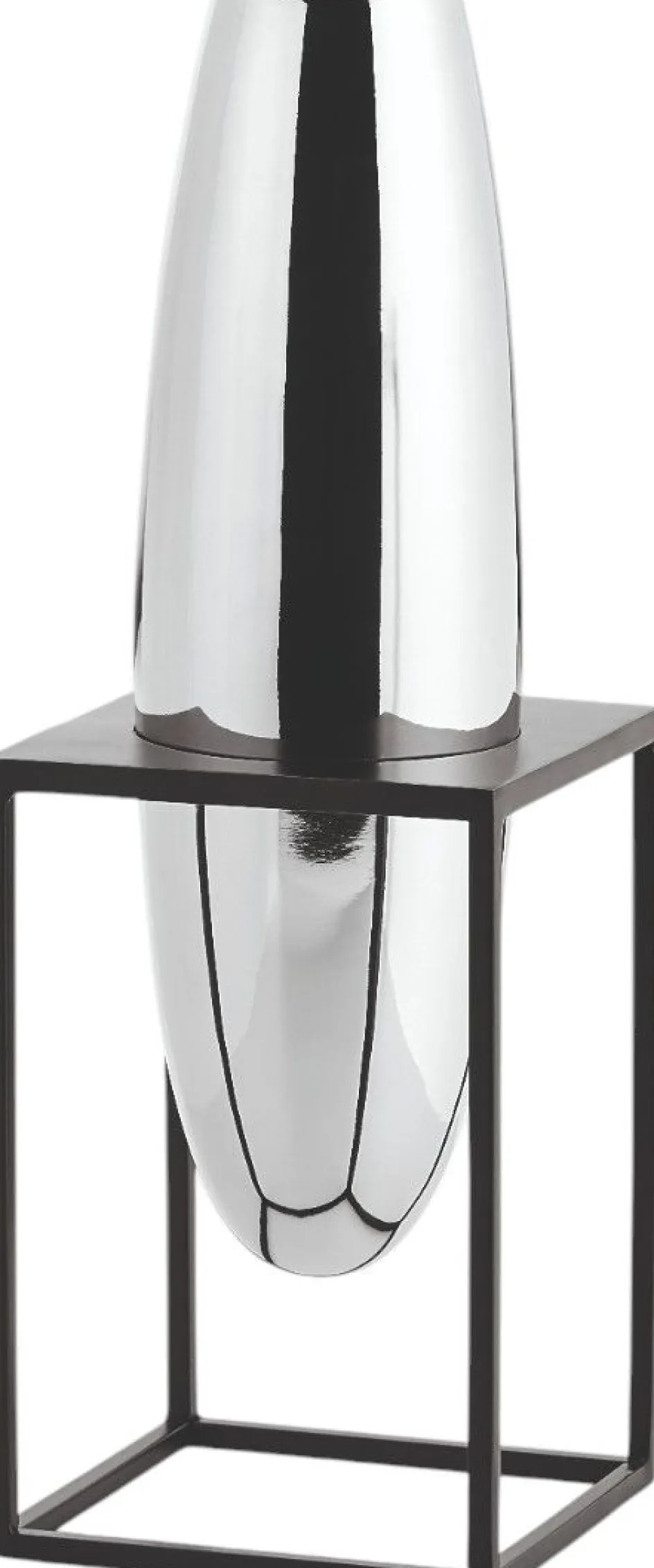 Clearance Philippi SOLERO Vase H, Blankt Stål/Sort