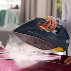 Discount Philips 7000 Series HV Dampstrygejern, Blå/Gul