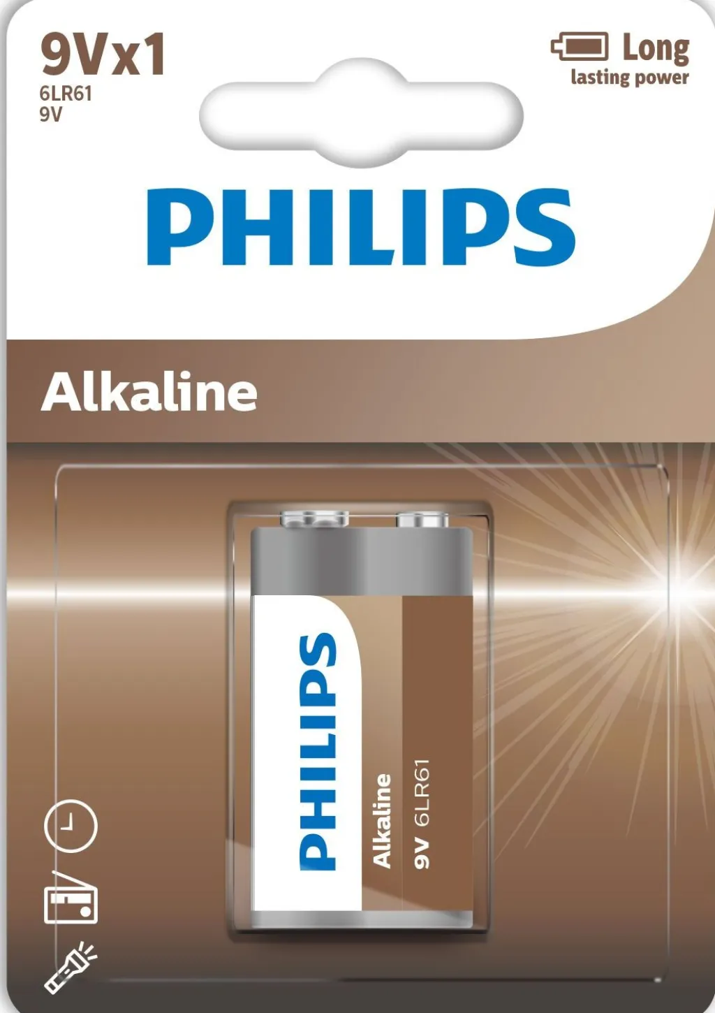 Philips Batterier > Alkaline 9V-batteri