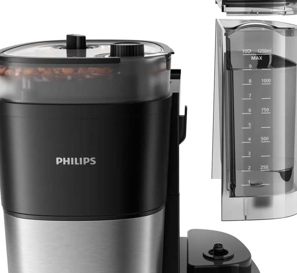 New All-in-1 Brew Drypkaffemaskine m. Kværn, Sort/Sølv Drikke Og Brygning