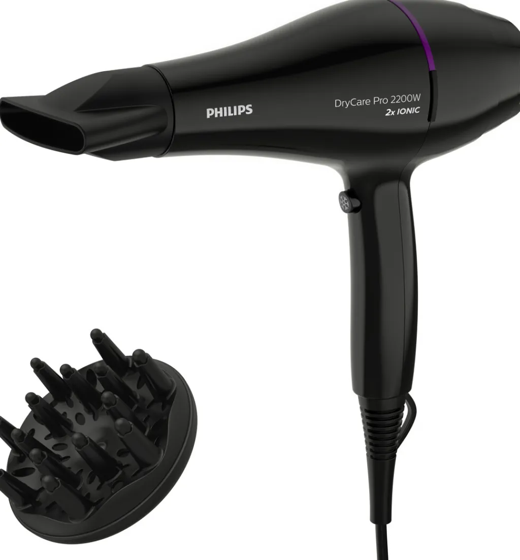 Sale DryCare Professionel Hårtørrer 2200W, Sort Hårtørrere|Personlig Pleje