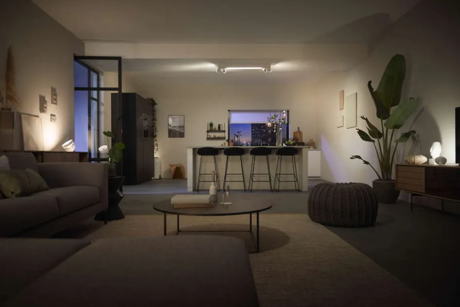 New Philips hue Centris Loftlampe m. 4 Spots 99 cm, Hvid