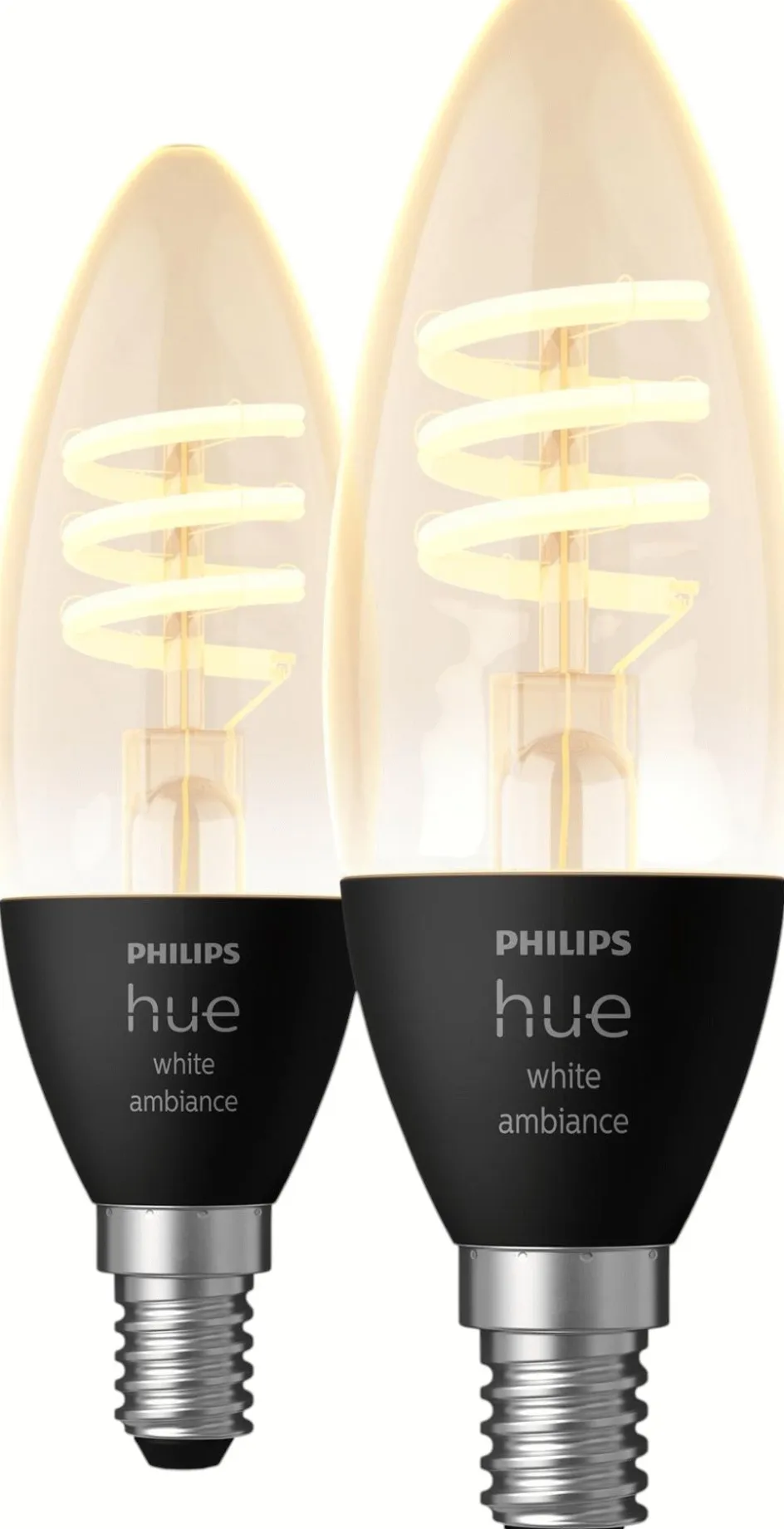 Best Philips hue White Ambiance Filament Kertepærer E15 2 stk. Ø3,9 cm
