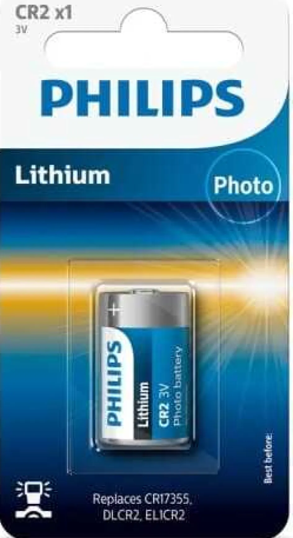 New Philips Minicell CR2 batteri
