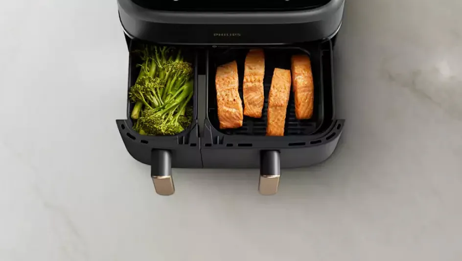 Hot Philips Series 3000 Airfryer m. To Kurve 9 L, Koksgrå