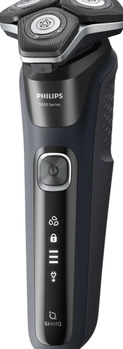 Clearance Series 5000 Wet and Dry Barbermaskine m. Rensekapsel, Hybridstyler og Etui, Mørk Krom Barbering