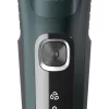 New Philips Series 5000 Wet and Dry Barbermaskine m. Rensekapsler og Etui, Mørkegrøn