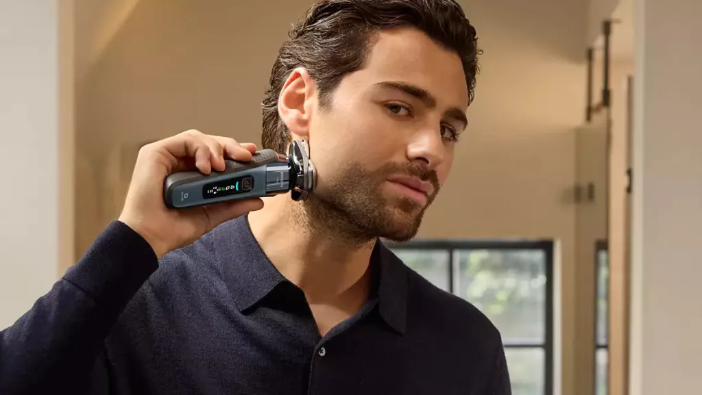 Philips Barbering > Series i9000 Elektrisk Shaver m. SkinIQ til Våd- og Tør Barbering, Dueblå