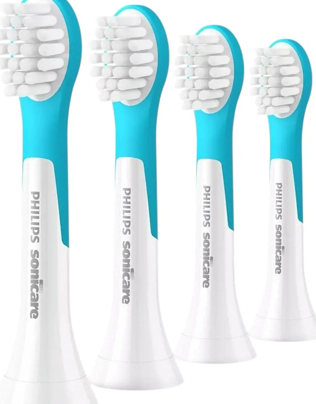 Philips Tandbørstehoveder > Sonicare For Kids Tandbørstehoved 4 stk, Hvid/Aqua