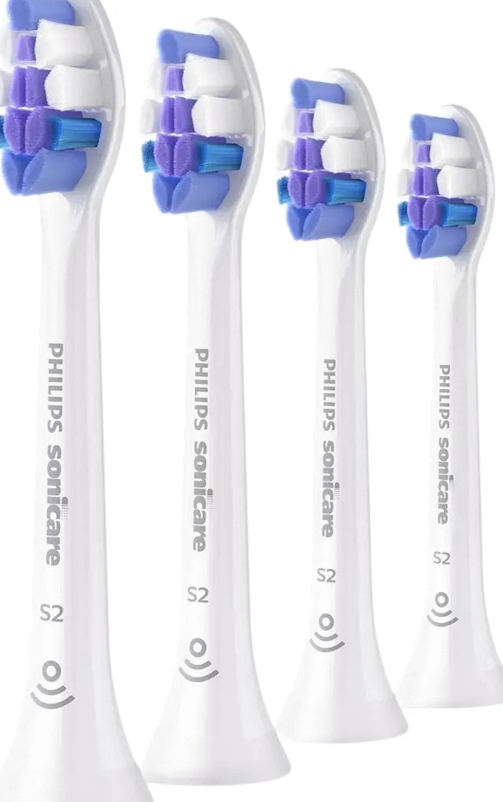 Philips Tandbørstehoveder > Sonicare S2 Sensitiv Tandbørstehoved 4 stk, Hvid