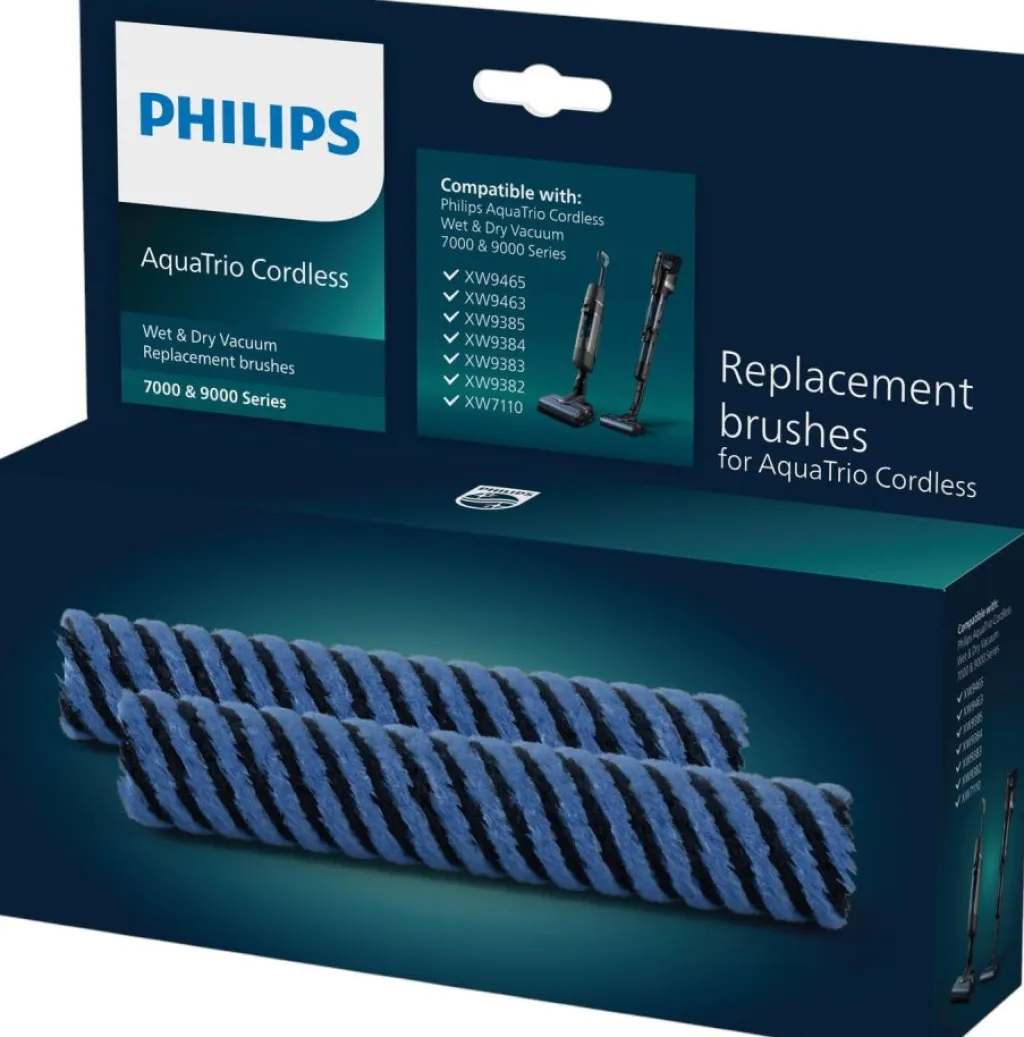 Philips Øvrig Rengøring > Udskiftningsbørster t. AquaTrio 2 stk, Blå