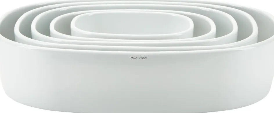 Clearance Piet Hein Superellipse Fad , Hvid