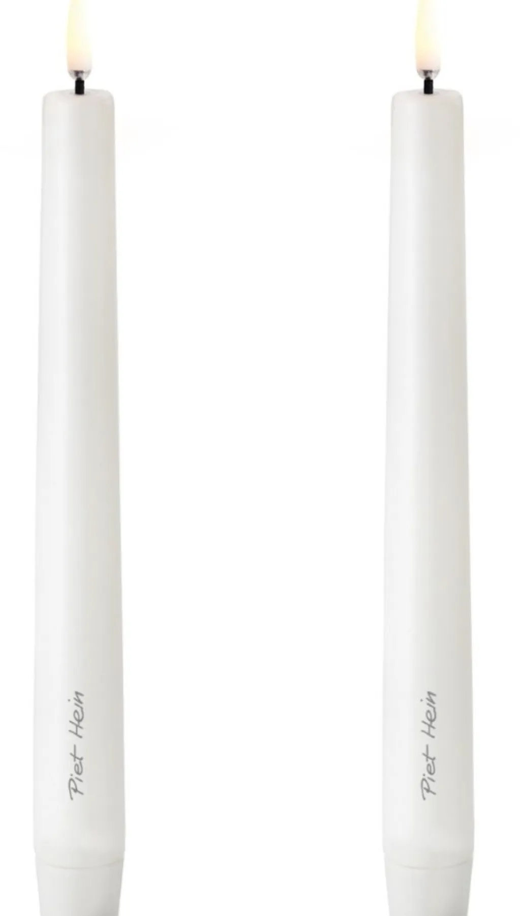 Best Kronelys LED 2 stk. ?2,3xH20 cm, Hvid Stearinlys|Led Stearinlys