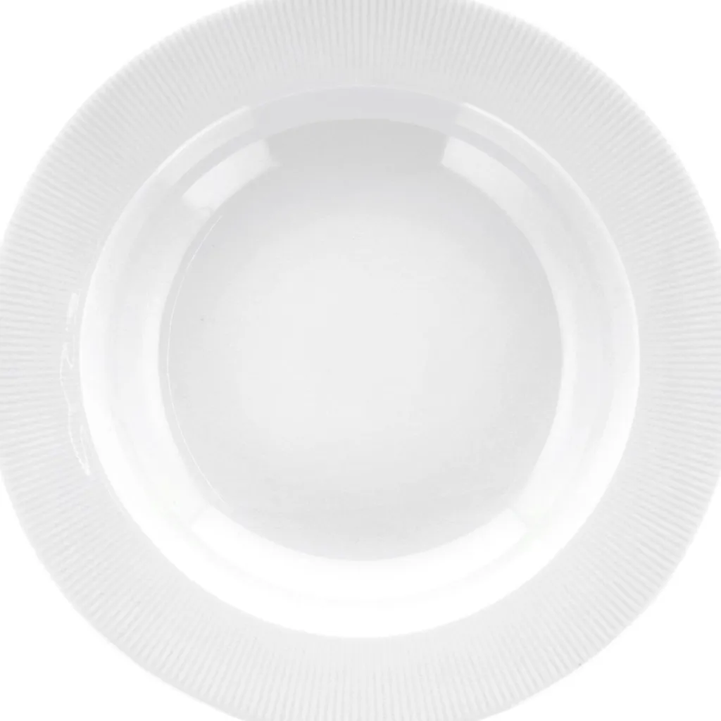Clearance Eventail Dyb Tallerken m. Fane 22 cm, Hvid Dybe Tallerkener