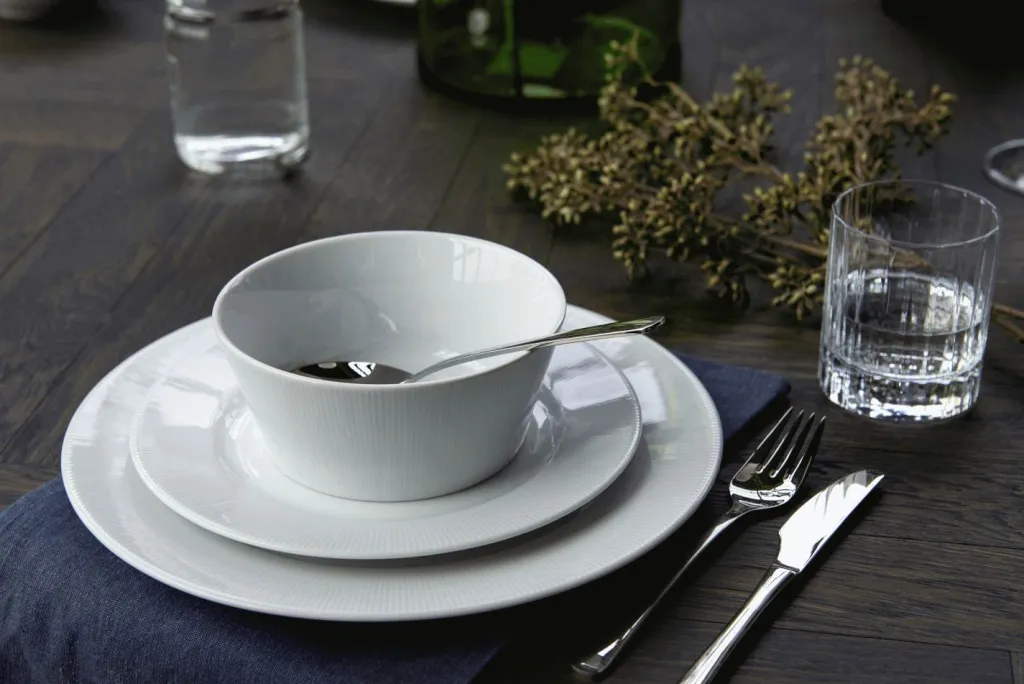 Pillivuyt Middagstallerkener > Eventail Tallerken m. Fane 28 cm, Hvid