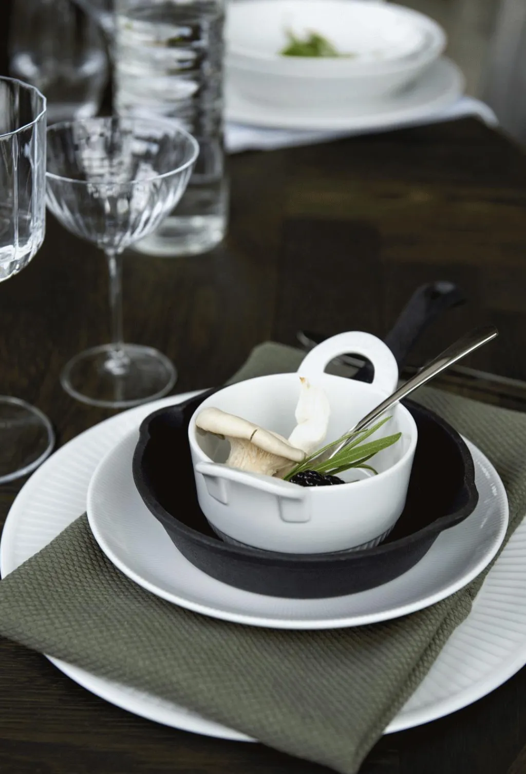 Pillivuyt Frokosttallerkener > Eventail Tallerken 21 cm, Hvid