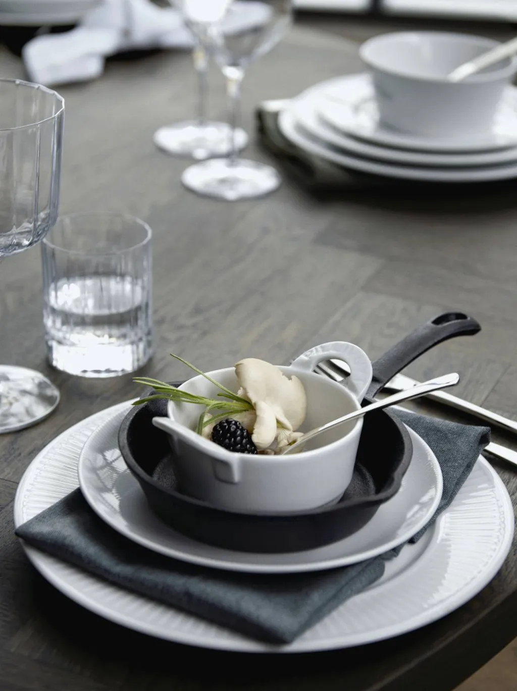 Pillivuyt Frokosttallerkener > Eventail Tallerken 21 cm, Hvid