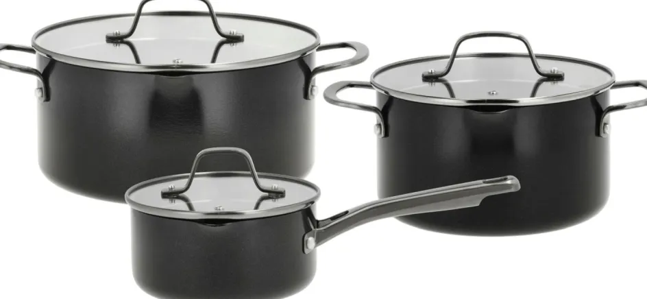 Sale Pillivuyt Gourmet Blavet Grydesæt m. Aluminium/Keramisk Belægning 6 Dele