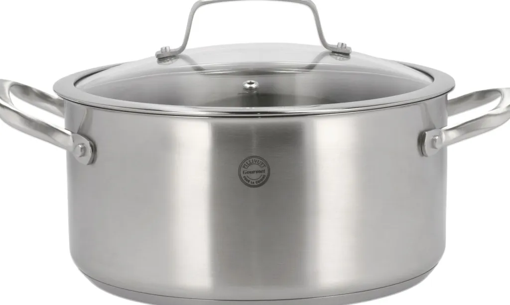 Pillivuyt Gourmet Gryder Og Kasseroller > Roya Gryde m. Glaslåg 24 cm/5,2 L, Rustfrit Stål