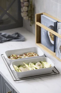 Pillivuyt Spisestue|Fade > Plissé Fad 2 stk. 35x19 cm, Hvid