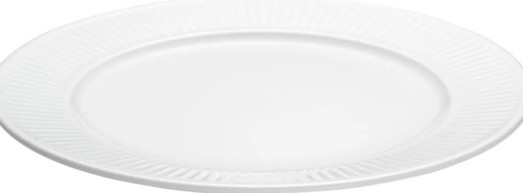 Online Plissé Tallerken 28 cm, Hvid Middagstallerkener