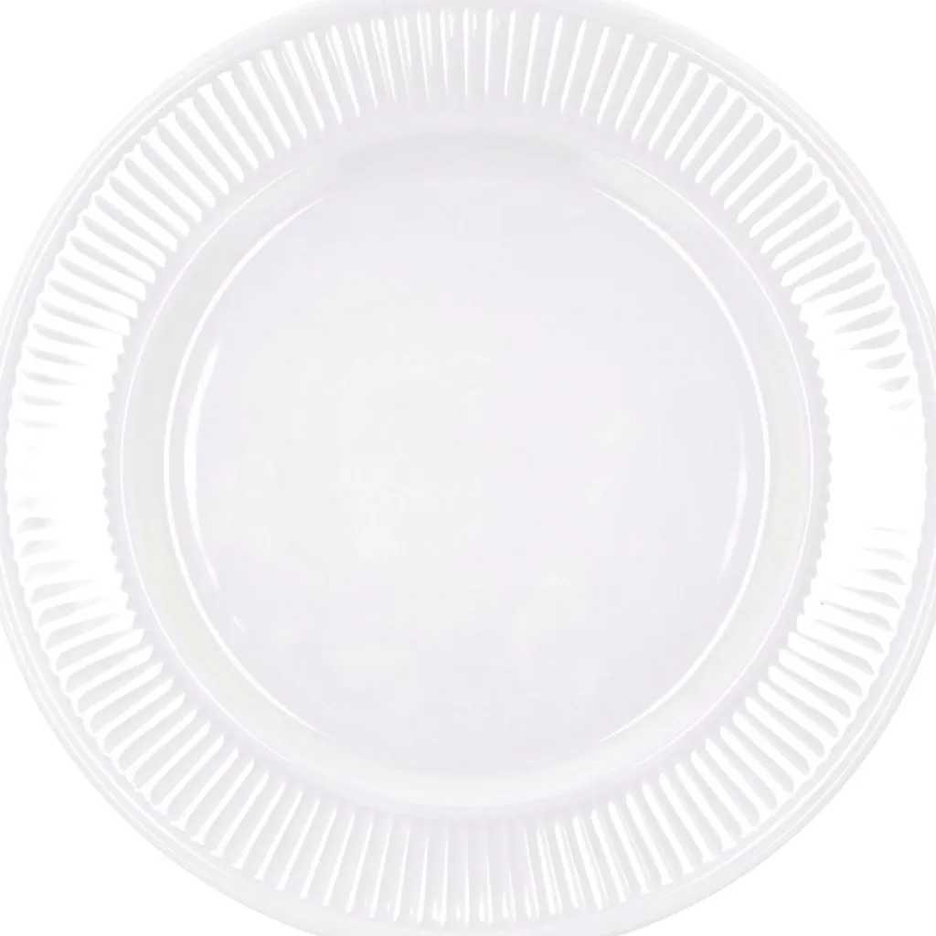 Clearance Plissé Tallerken , Hvid Frokosttallerkener